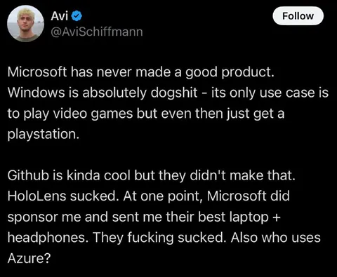 Microsoft Has Never Made a Good Product