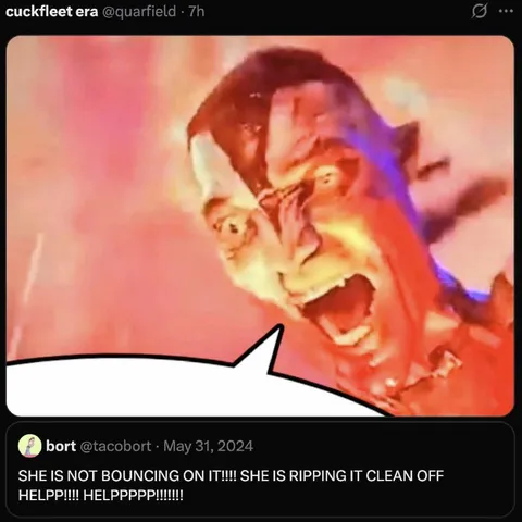 She Is Ripping It Clean Off