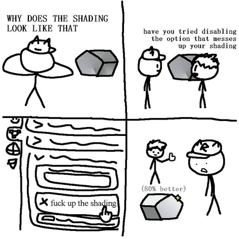 Disable the Shading Option