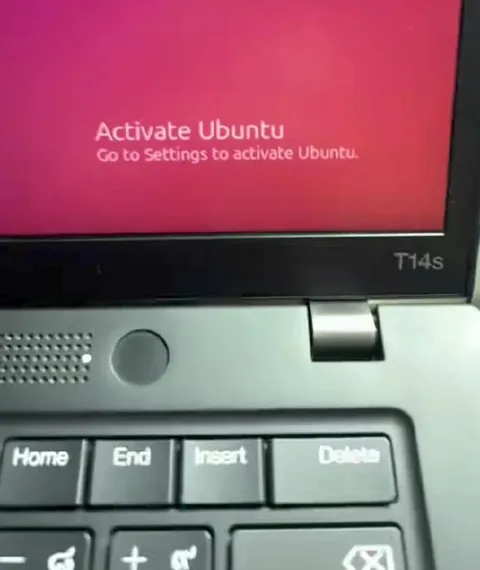 Activate Ubuntu Settings Error
