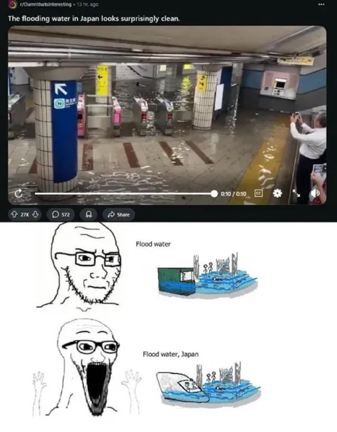 Japan Flood Water Looks Clean