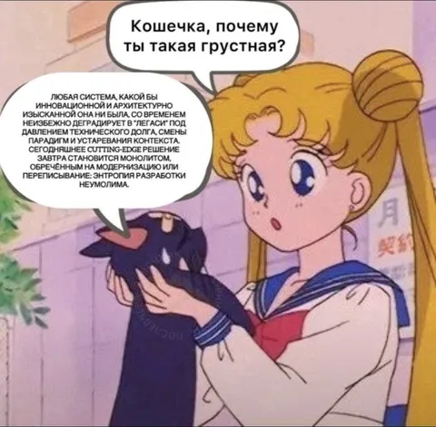 Кошечка грустит о техническом долге
