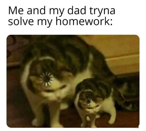 Dad Helps With Homework