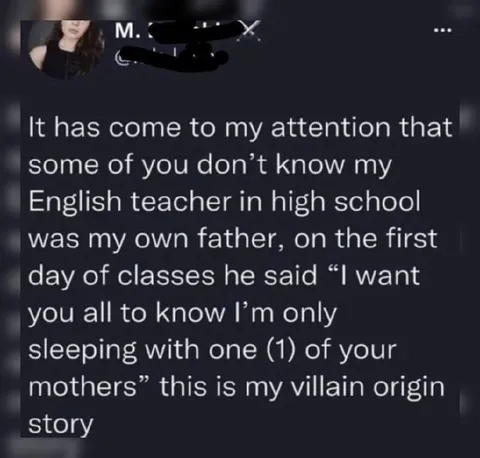 My Father’s Villain Origin Story