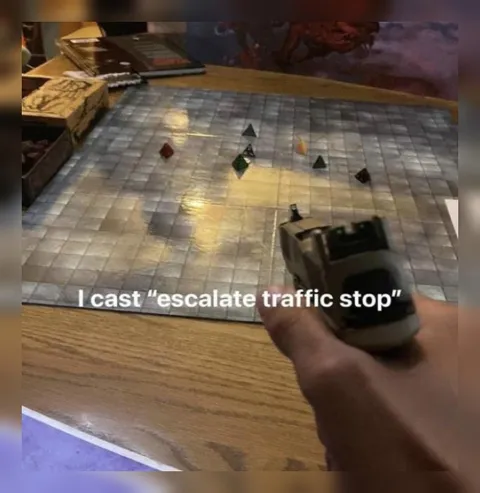 I cast “escalate traffic stop”