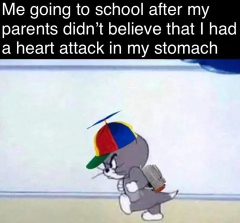 Tom Goes to School Sick