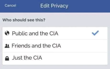 Facebook Privacy Settings Joke