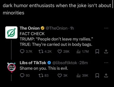 Dark Humor Without Minorities