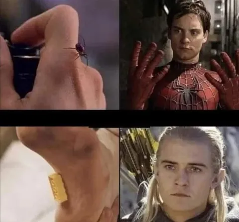 Spider-Man and Legolas Reaction Collage