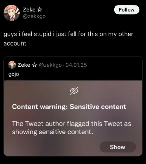 Fell for the Gojo Content Warning