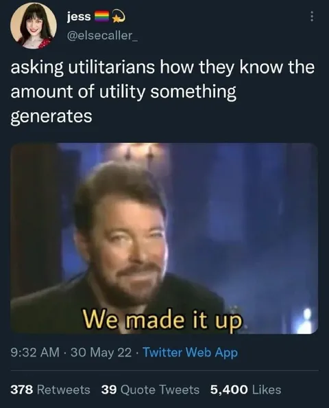 Utilitarians Made It Up
