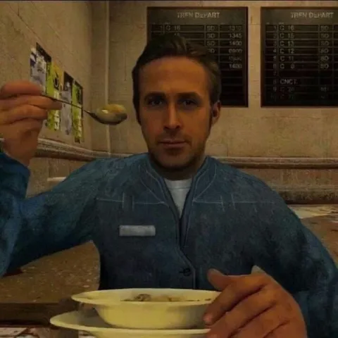 Ryan Gosling Eating Soup