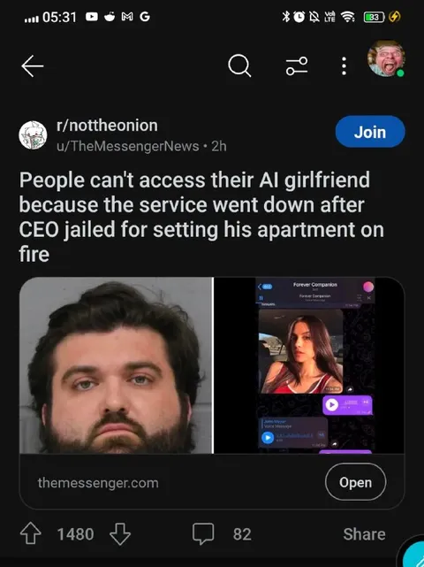 AI Girlfriend Service Went Down