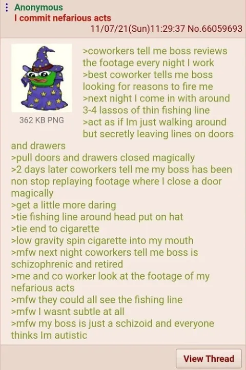 Wizard Fools His Coworkers