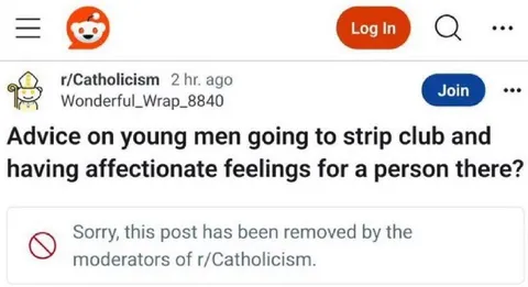 Catholic Strip Club Advice Removed