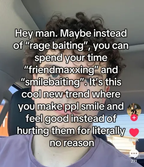 Friendmaxxing Instead of Rage Baiting