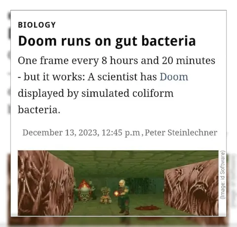 Doom Runs on Gut Bacteria