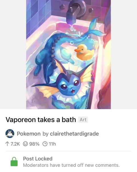 Vaporeon Takes a Bath