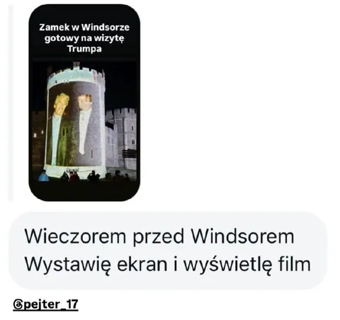 Trump na zamku w Windsorze