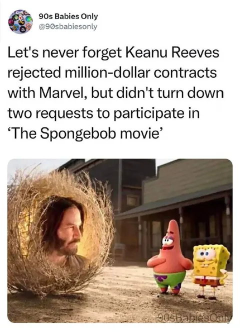 Keanu Reeves Chooses SpongeBob
