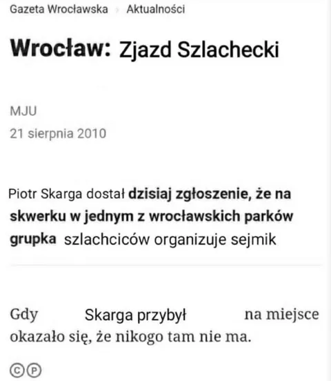 Zjazd szlachecki w parku