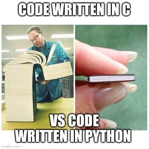 Code Written in C vs Python