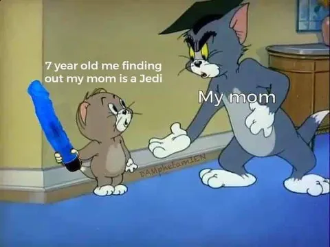 Seven-Year-Old Finds Out Mom Is a Jedi