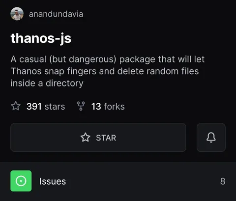 Thanos Deletes Random Files
