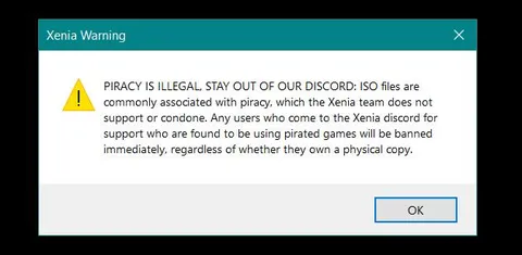 Xenia Piracy Warning