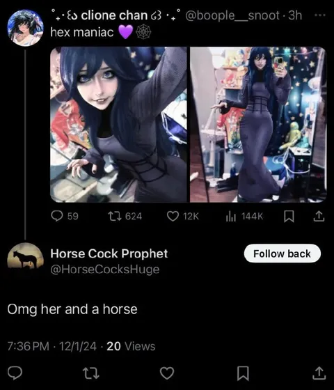 Anime Woman and a Horse