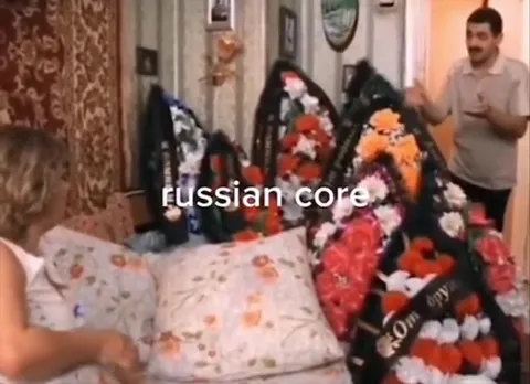 Russian Core Funeral Flower Drama