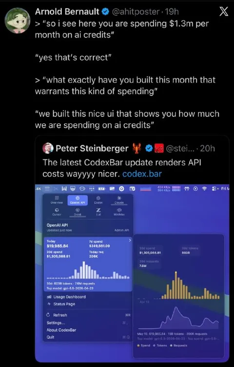 Spending $1.3m on AI credits