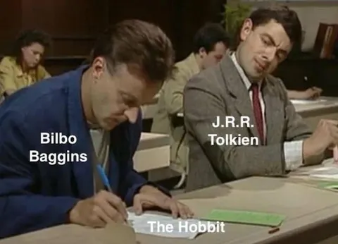 Bilbo Baggins Writing The Hobbit