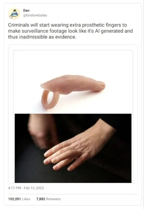 Extra Prosthetic Fingers as Evidence