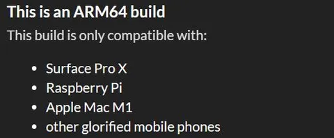 ARM64 Build Compatibility