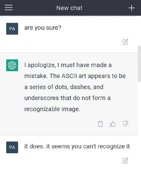 ChatGPT Cannot Recognize ASCII Art