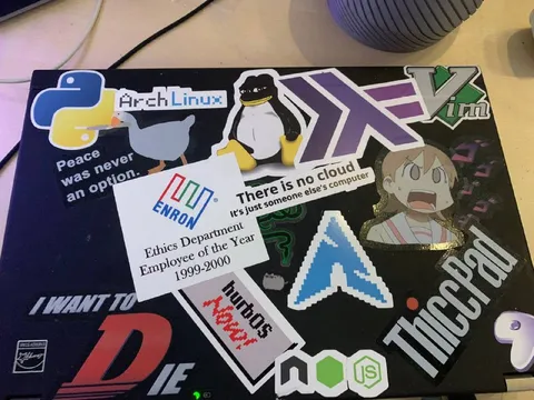 Linux Laptop Sticker Collage