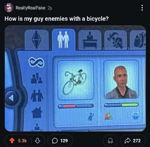 Bicycle Is His Enemy