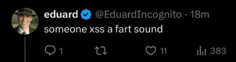 Someone XSS a Fart Sound