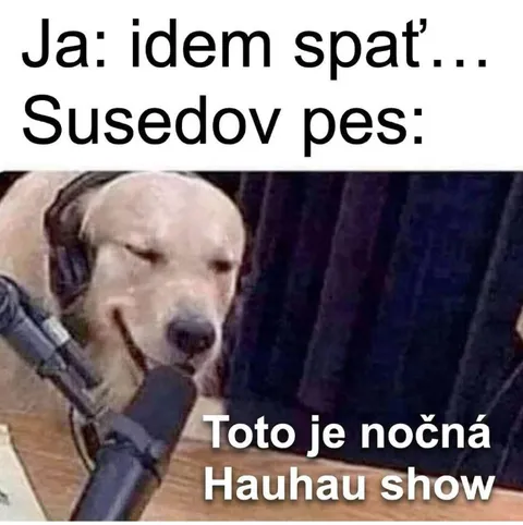Susedov pes robí nočnú show