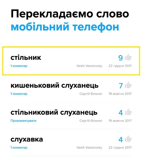 Як переклали мобільний телефон