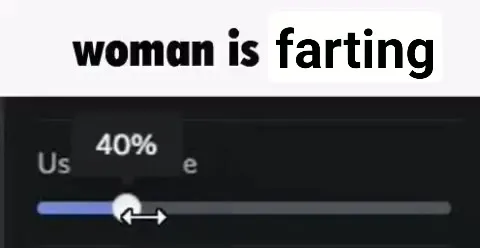 Woman Farting Volume Slider