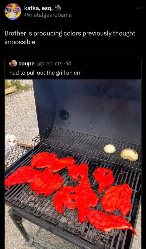 Grill Produces Impossible Colors
