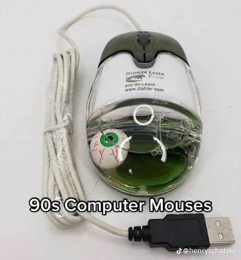 90s Computer Mouse With Eyeball