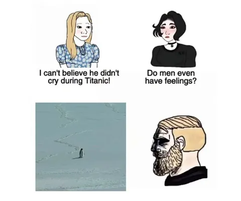 Men Crying Over Penguins