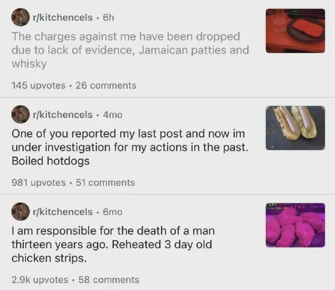 Kitchen Cel Confessions