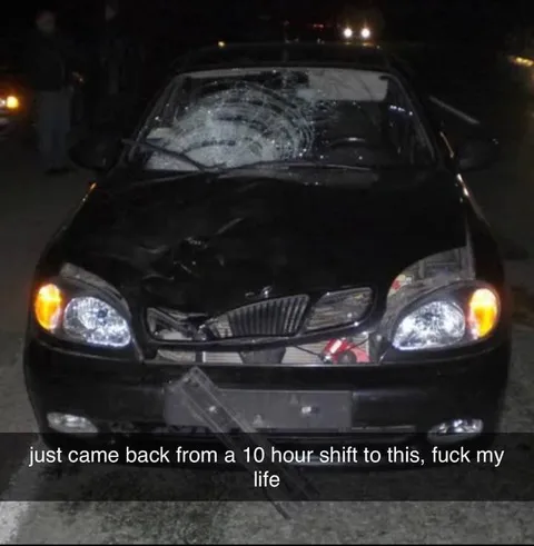 Ten-Hour Shift Car Disaster