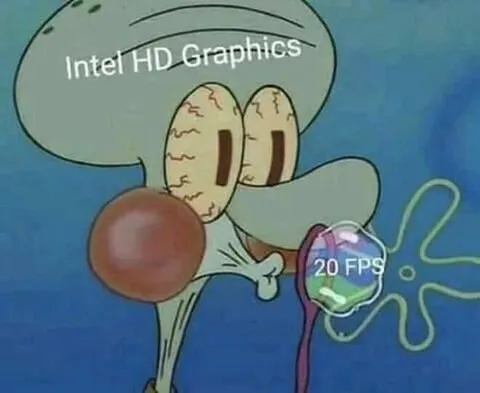 Intel HD Graphics 20 FPS