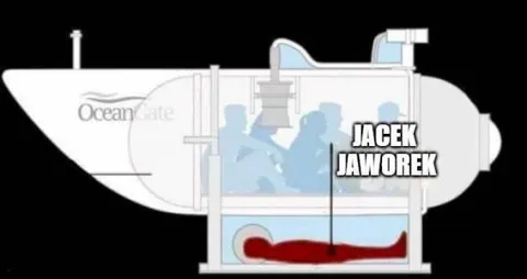 Jacek Jaworek w łodzi podwodnej