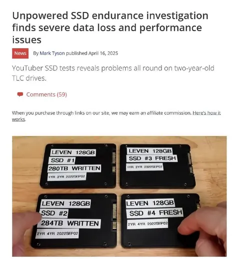 SSD Endurance Investigation